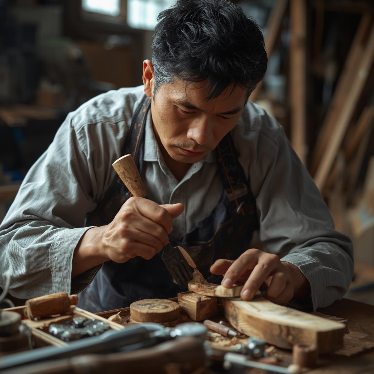 Artisan Working with Wood